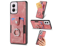 Capa De Celular Estilo Carteira Com Anel E Toque De Pele Retrô