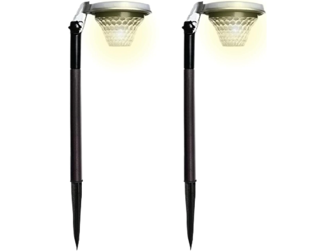 Conjunto De 2 Luminárias Solares Externas À Prova Dágua Para Jardim, Iluminação De Jardim, Luz Quen Gokoco