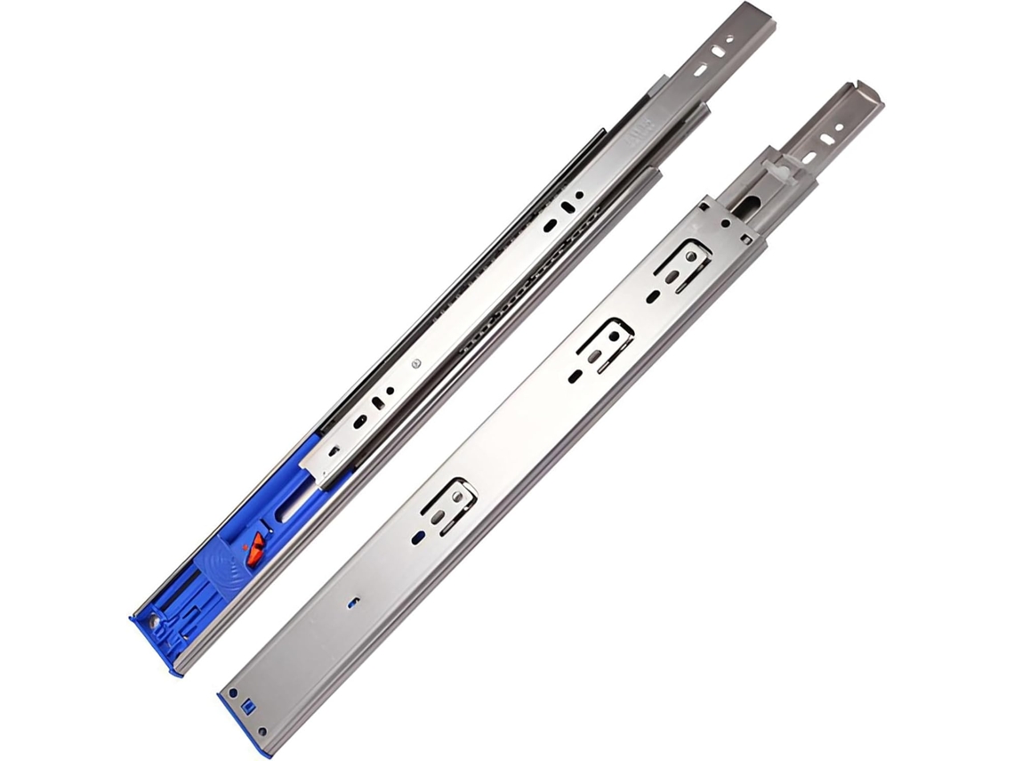 1par De Corrediças Gaveta Com Extensão Total, Sistema Push Pull, 10, 12, 14, 16, 18e 20 Polegadas, Com Rolamentos De