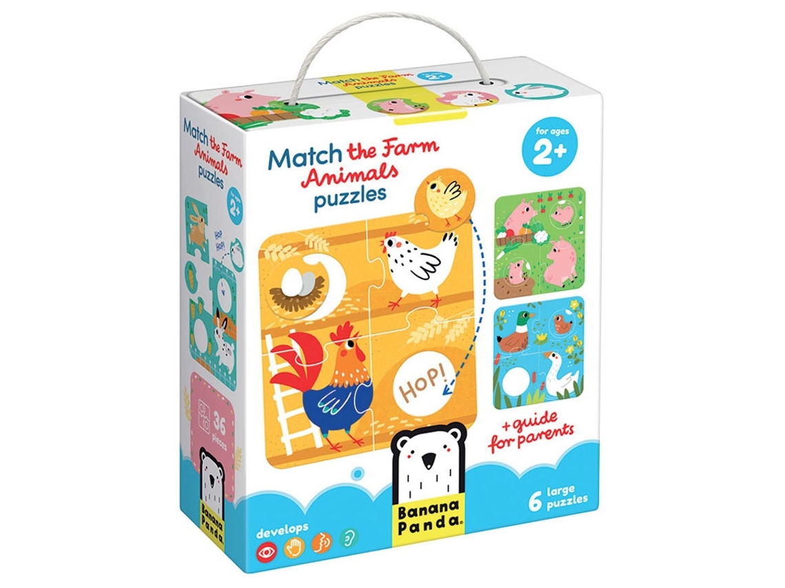 Match The Farm Animals Puzzle (Idade Mínima: 2 anos)