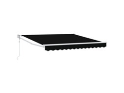 Conjunto 1 Toldo Retrátil Vidaxl Preto Poliéster (300 X 250 X 165 Cm)