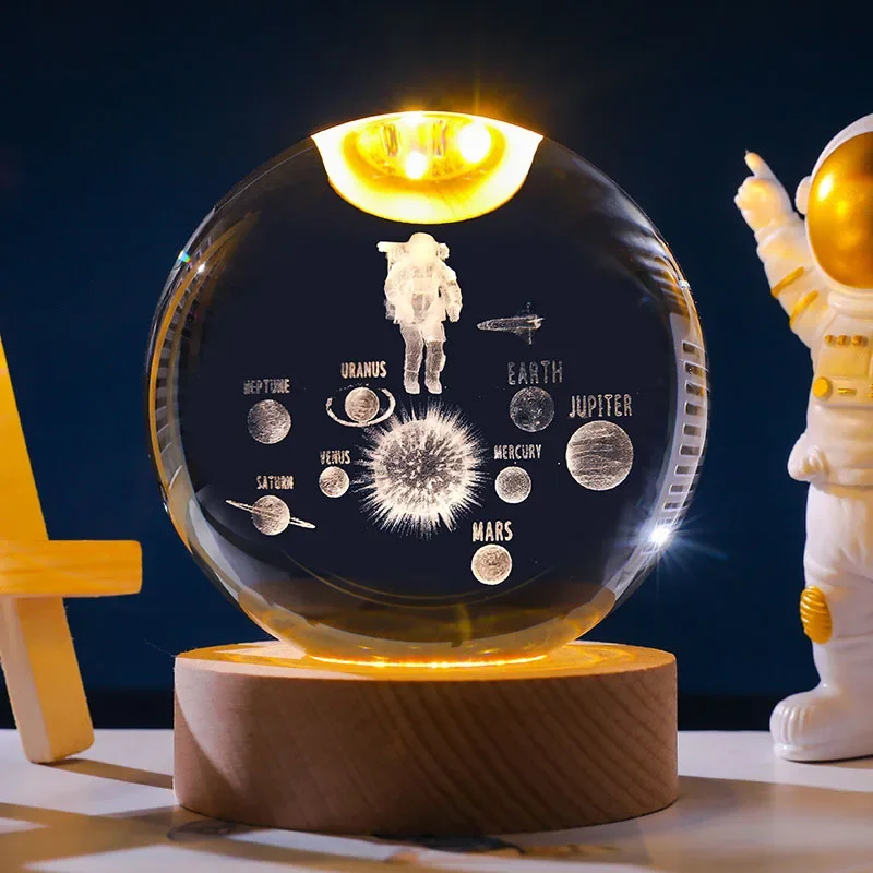 Bola de Cristal de 60mm com Gravação a Laser 3d MDUG (estilo 18 60mm)