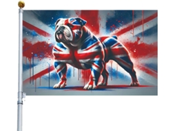 Bandeira de Jardim Externa 152 X 91 Cm Tradicional e Ao Desbotamento Bandeira de Jardim Externa com Tema de Bulldog, CHABERLU