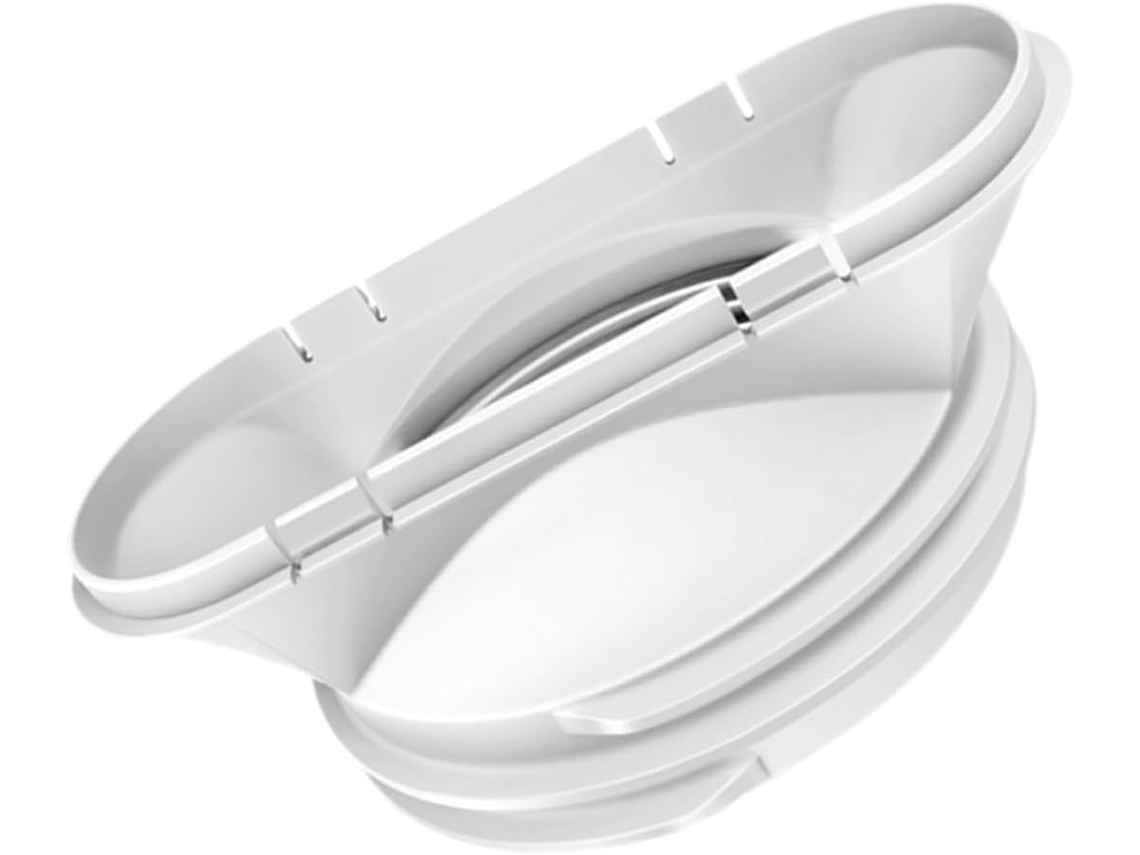 Conector Flexível Para Mangueira De Ar Condicionado, Em Abs Branco.