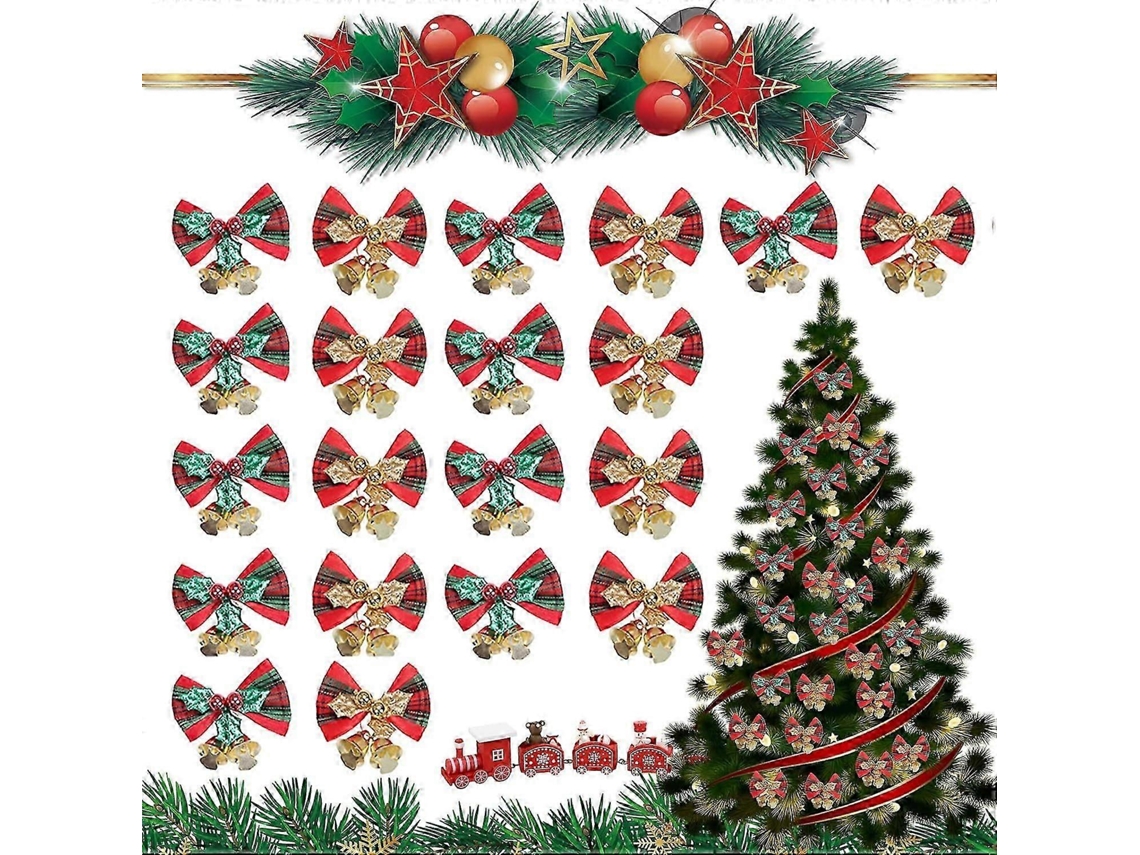 Laço De Natal Com Sinos Para Árvore E Coroa
