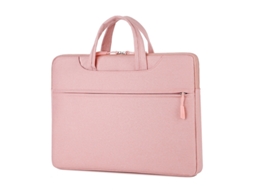 Lurelia Bolsa Para Portátil 15,6 Polegadas À Prova De Choque Impermeável De Ombro Com Bolso Rosa