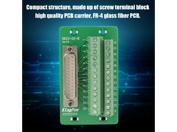 Módulo De Interface Db25 Para Din Rail Com Placa Breakout