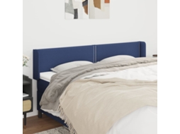 Cabecero con Alas de Tela 203x16x78/88 Cm Azul