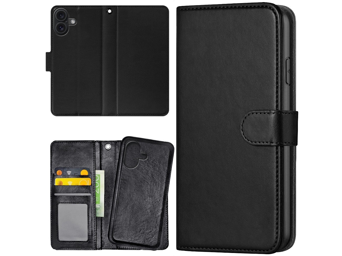 Capa Carteira Para Iphone 17 - Preta
