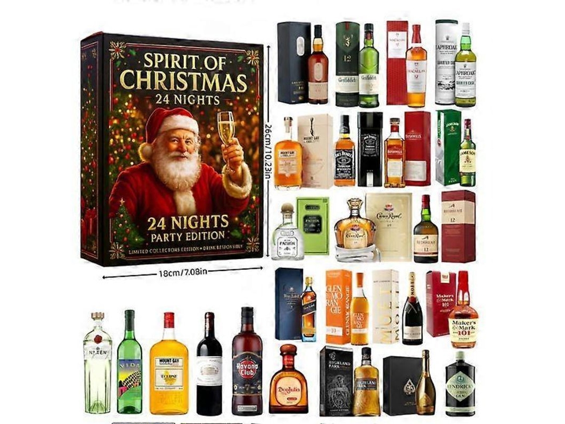 calendário de Natal Acrílico Decorativo Garrafas S/MARCA