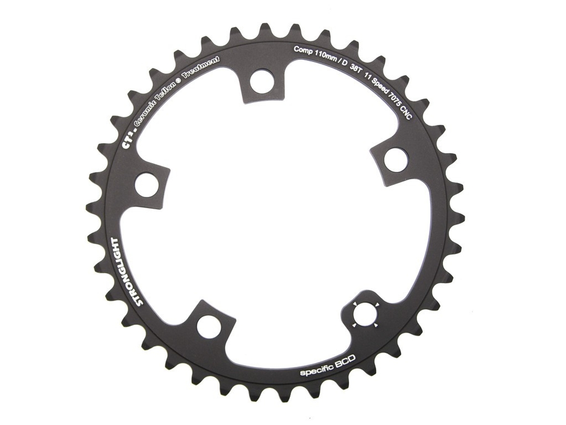 Prato STRONGLIGHT Strong.E-Shifting Torque Record Chor Ath.Alu Int. Braz. D (Preto)