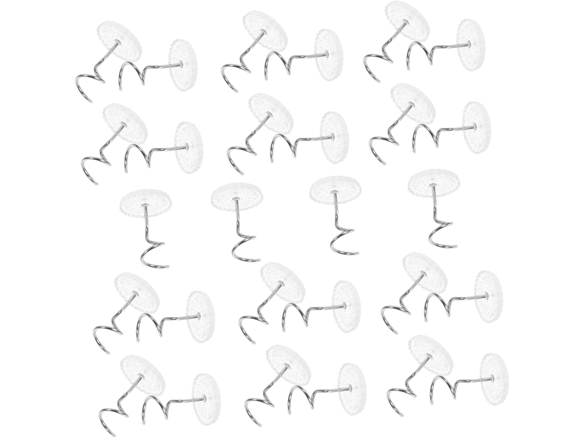 Cabilock Conjunto De 50-tachas Espirais Transparentes Para Saias Móveis E Estofados, Tachas Espirais Para Sofás E