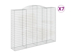 Gabion Basket, Gabion Baskets Vidaxl Prateado Ferro (300 X 50 X 220/240 Cm)