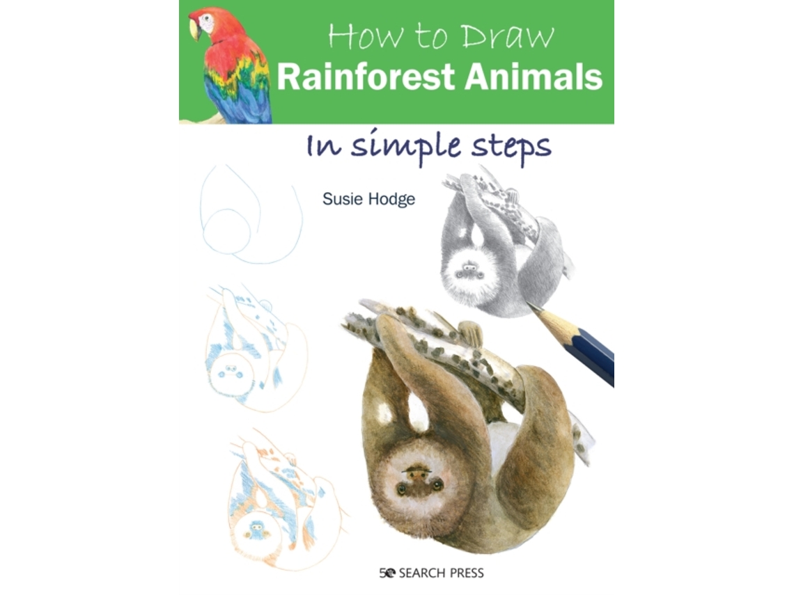 Livro How to Draw Rainforest Animals de Susie Hodge (Inglês)