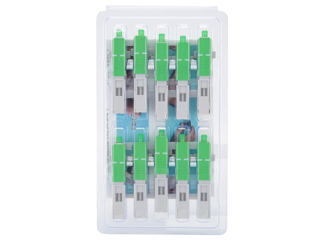 Conjunto De 10 Conectores Rápidos De Fibra Óptica Sc Integrados Para Adaptador De Conexão A Frio Apc Aquaforge