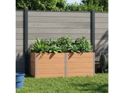 Vidaxl Canteiro De Jardim Elevado Castanho 250 X 100 X 91 Cm