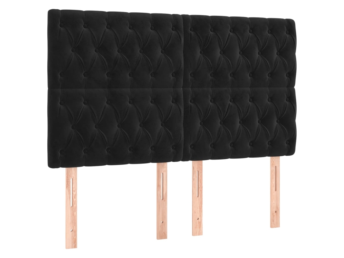 Cabeceira Preta 144x7x118/128 Cm Veludo MAISON EXCLUSIVE