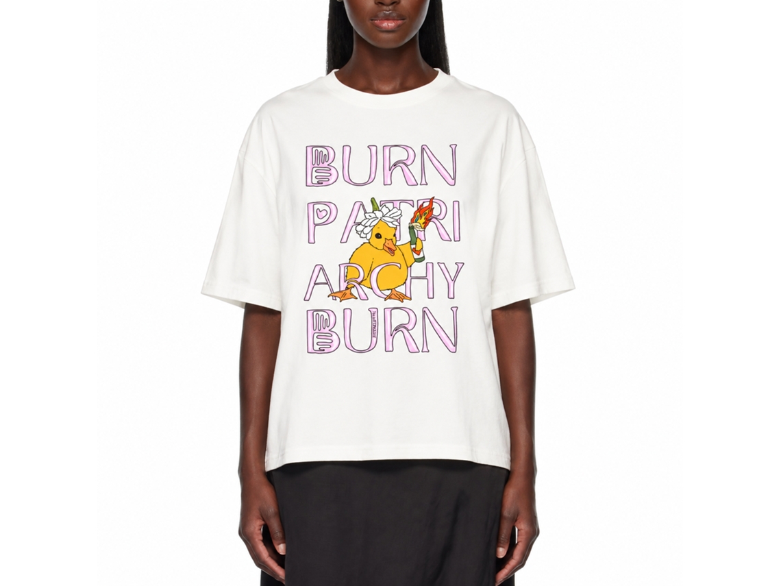 Rockinstone Duck Off, Patriarchy! Illustrazije T-shirt Unique Designer Style