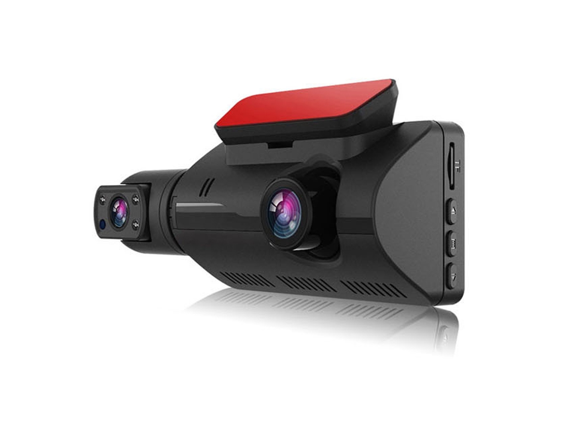 Dvr Dash Camera Front Inside Dual 1296p 3 Inch Ips Night Vision