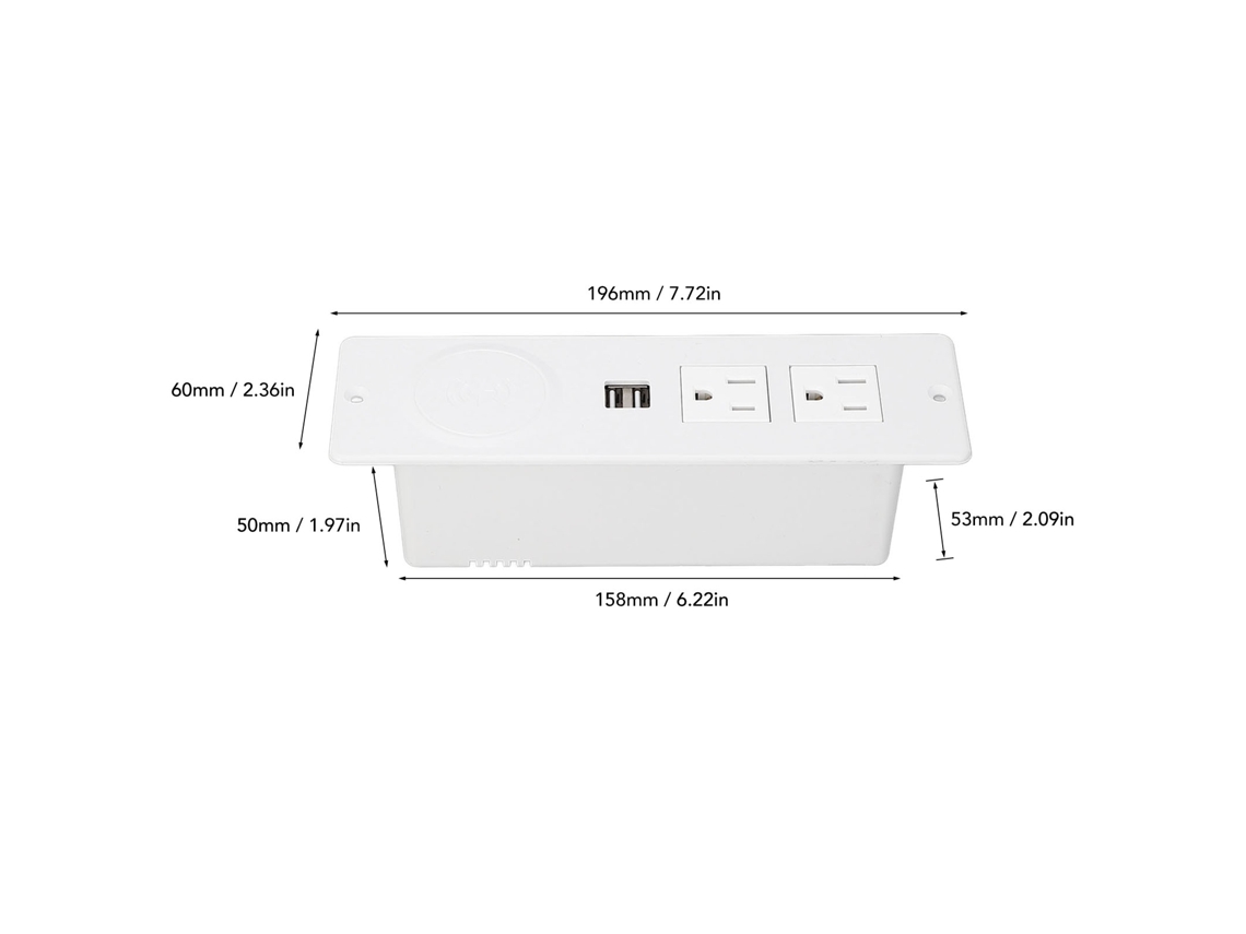 Laxiscreed Extensão 5-em-1 Com Carregador Sem Fios 15w Para Escritório E Casa