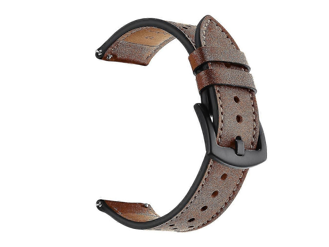 Pulseira de couro genuíno de 22 mm com furos para relógio inteligente Samsung Gear S3 Classic/Frontier Ly Ebike