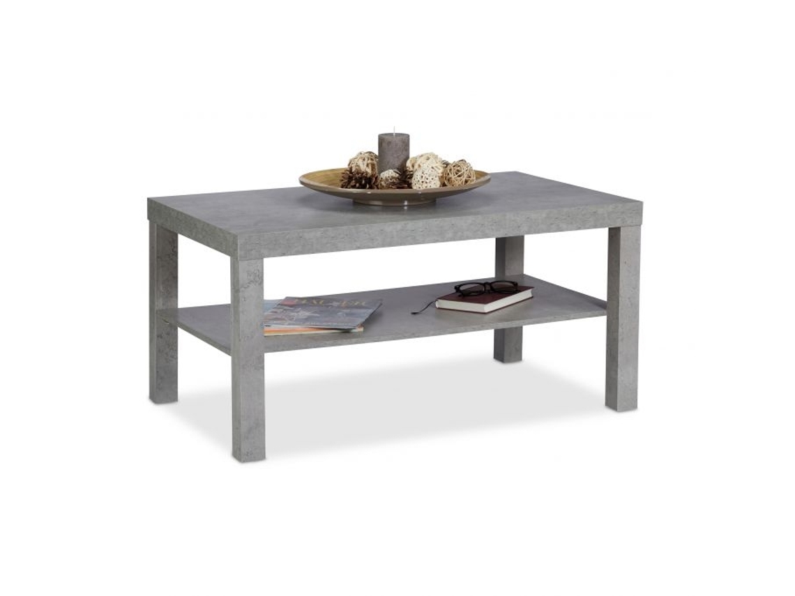 Mesa de Centro com Aspeto de Concreto