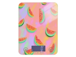 Balança De Alimentos Dietética Com Estampa Tie Dye Melancia E Animais Divertidos Em Rosa Pastel, Capacidade De 5kg 5g