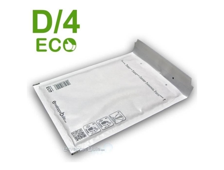 Envelopes Com Bolhas Enveloppebulle D/4 100 Envelopes Branco Proteção De Dvd E Manga