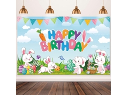 Banner com tema Coelho para a Páscoa, acessórios para a Festa da Primavera, BRILVIBERA (180x110 cm)