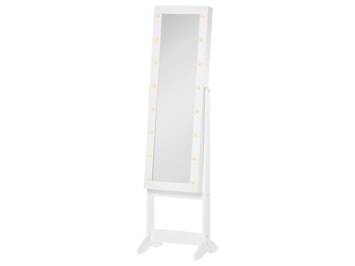 Guarda-joias de Pé Mdf Cor Branco 36x30x136 cm Homcom