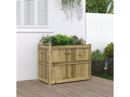 Vidaxl Vaso/floreira De Jardim 90x50x70 Cm Madeira De Pinho Impregnada