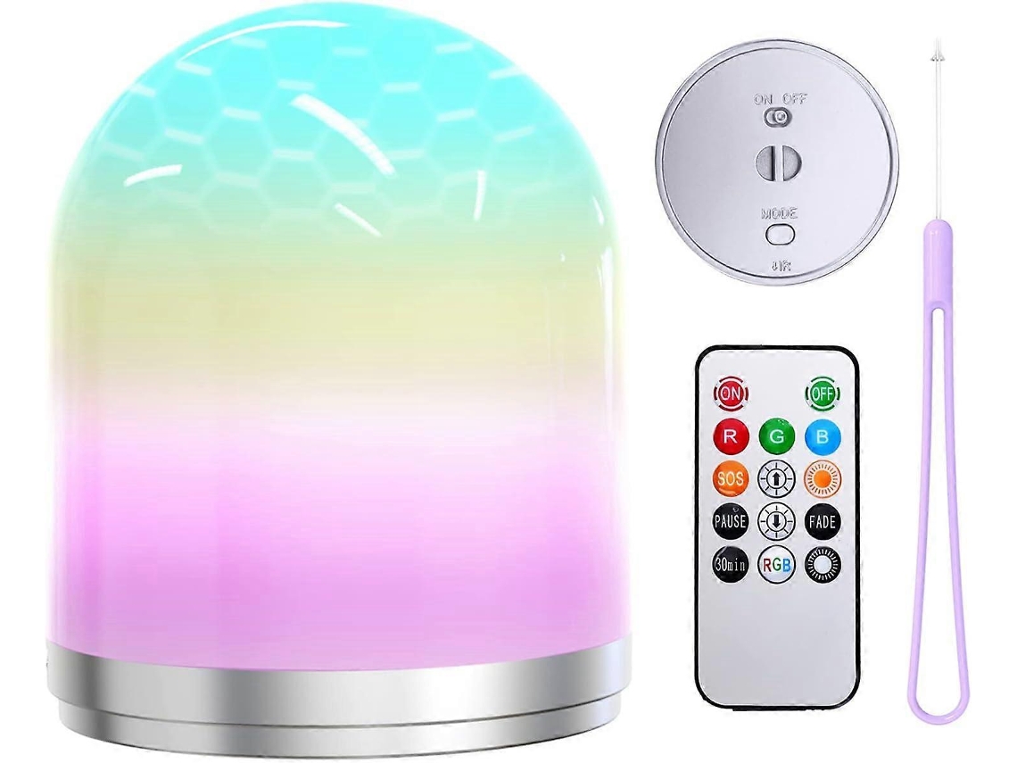 Cute Design Night Light Desk Table Lamp With Remote Control/various Lighting Effects/stepless Adjustable Brightness/30-minute Timer Setting/charging P