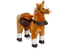 Cavalo Para Montar Para Crianças Cavalo Sobre Rodas Elevada Para Crianças De 3 A 5 Anos De Carga 60 Kg 70 X 28 X 70 Cm Marrom Ch