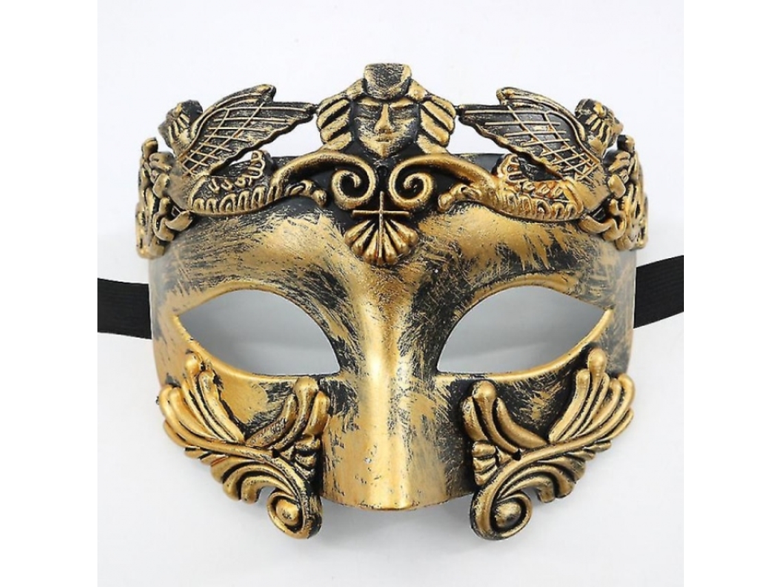 Máscara De Ouro Antiga Grega Espartana Guerreiro Romano Máscara De Baile De Máscaras Homem