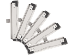 Clips De Metal Kallory Com Design Minimalista Para Pranchetas, Mecanismo De Metal Montável, Pacote Com 5 Peças