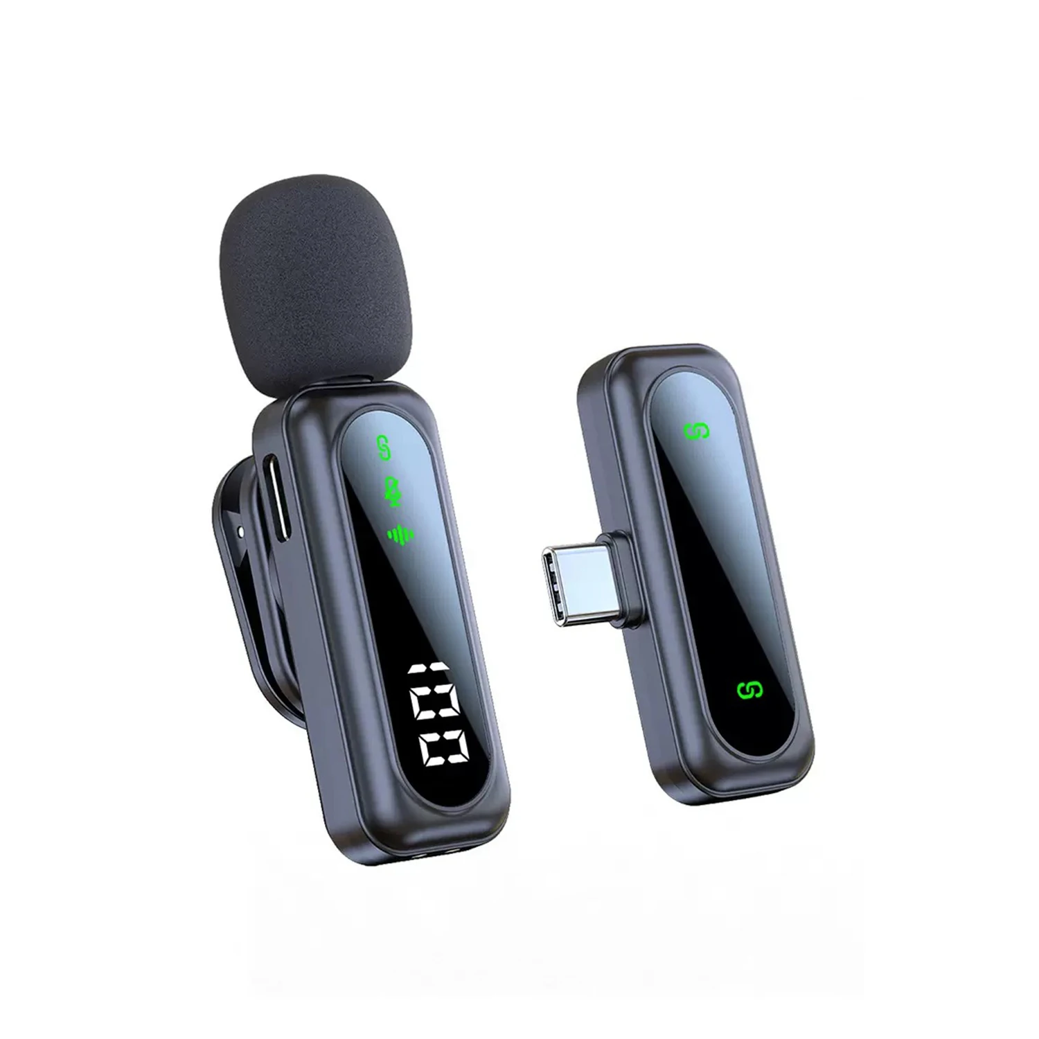 Microfone de Lapela Sem Fio com Cancelamento de Ruído Magnético. MDUG