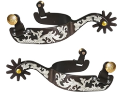 Espora SFUSHOS de metal para cavalo, decorada, para montaria