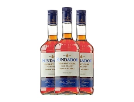 Brandy Conhaque PEDRO DOMECQ FUNDADOR Sherry Cask Doble Madera (0.7 L - 3 Unidades)