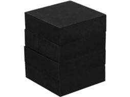 Conjunto De 4 Almofadas Antiderrapantes Borracha Preta Artibetter Para Proteção Do Piso E Redução Vibração, Ideais Para