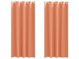 Maison Exclusive - Cortinas Blackout Com Argolas 2 Pcs Terracota 260 X 140 Cm