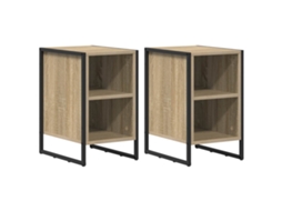 Mesa de cabeceira 2 Pcs Sonoma 39.5 X 30 X 50 Cm MAISON EXCLUSIVE