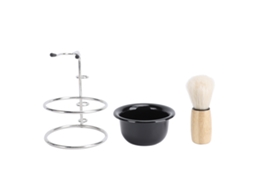 Kit De Barbear Com Escova E Suporte Para Homens