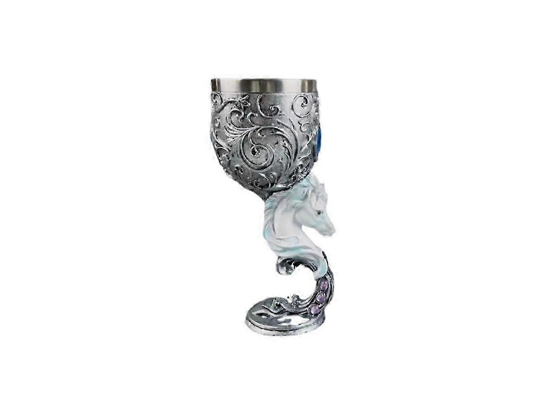 Caneca Medieval com Dragão em Relevo 3d, Cerveja em Resina Inoxidável, Gótica, Cor Lima, Artigos para Bar em Casa e Festas, Unicórnio AQUAFORGE