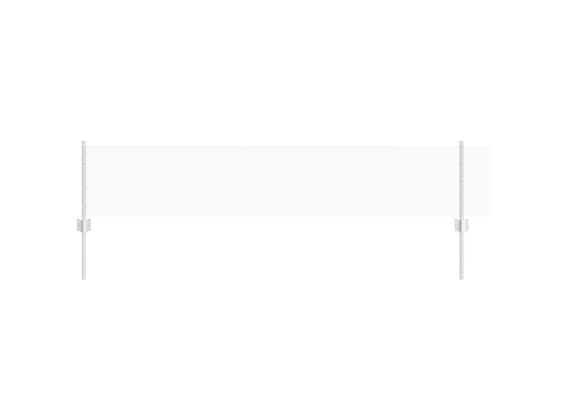 Conjunto 1 Painel De Cerca Vidaxl Prateado Aço (25 X 0,4 M)