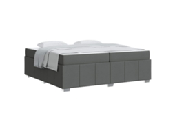 Estrutura da Cama com Colchão Cinza Escuro Tecido MAISON EXCLUSIVE 200x200 cm