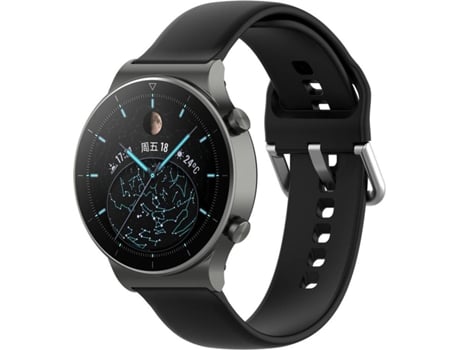 Bracelete Huawei Watch GT 3 46mm Classic PHONECARE Smoothsilicone com Fivela Preto