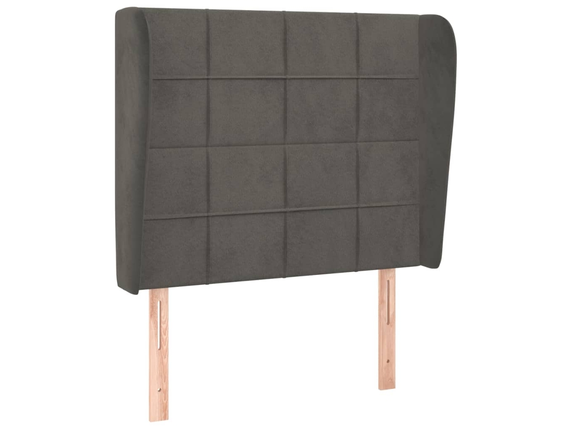 Headboard, Headboards Vidaxl Cinzeto Veludo (103 X 23 X 118/128 Cm)