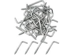 2026 40 Ganchos em L de Aço Carbono Multifuncionais para Pendurar, Tamanho 40x15mm, Carga 10kg