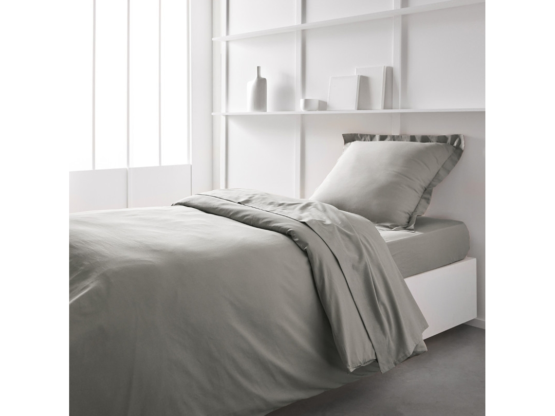 Capa de Edredão Lisa MEVAK LIVING 100% algodão, qualidade 144 fios Branco (260x240cm - Não Inclui Recheio)