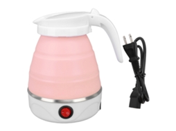 Fervedor elétrico dobrável e plegável em silicone e aço inox, 110V, rosa LAXISCREED